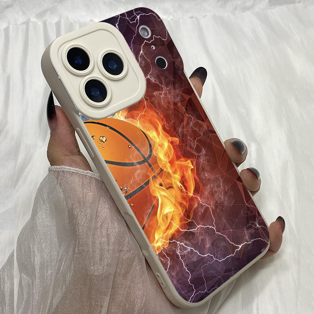 M427 Basketball Art Design Angel Eyes Soft Phone Case for iPhone Samsung Galaxy Xiaomi Rdemi Huawei Honor Infinix Realme OPPO Vivo All Model TPU Case