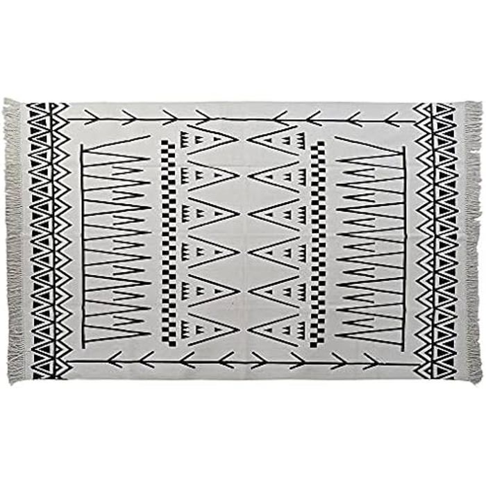 Rug - DKD Home Decor - Standard - White and Black - 160x250 Cm - Modern