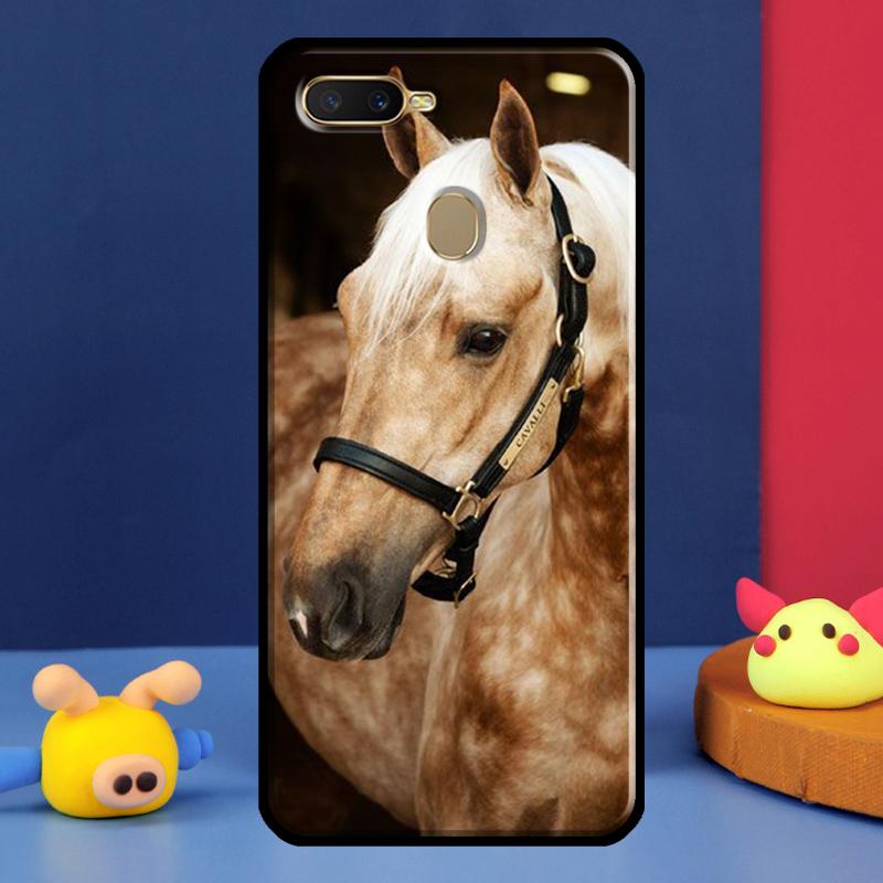 Чехол для телефона Oppo A54 A57 S A78 A58 A98 A5 A9 A91 A15 A16 A17 A52 A72 A76 A96 A74 A94 A77 с изображением лошади