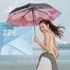 beneunder Двухслойный трехскладной зонт от солнца и дождя с УФ-защитой