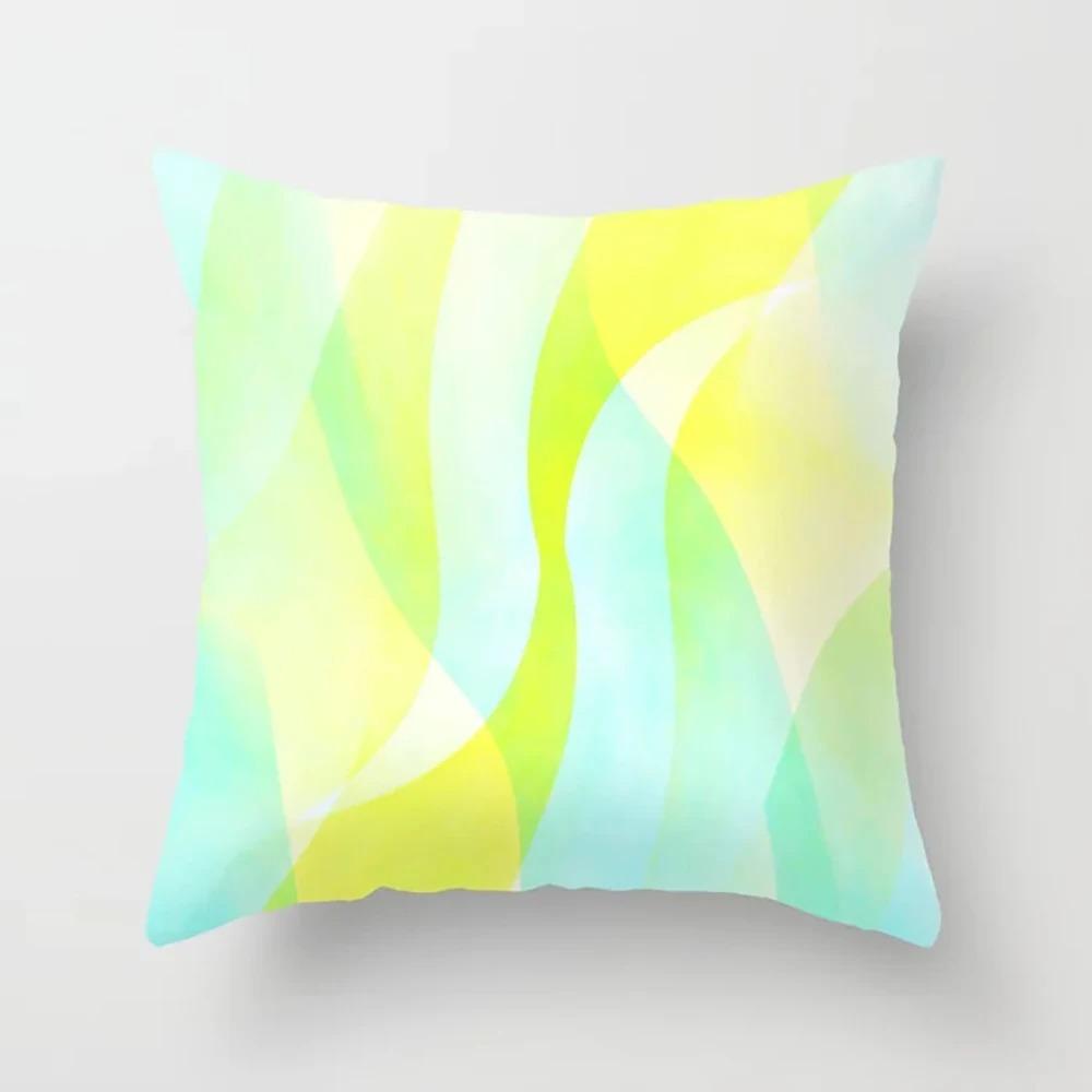 Colorful Geometric Print Pillowcase Office Living Room Car Ornaments Home Pillowcase
