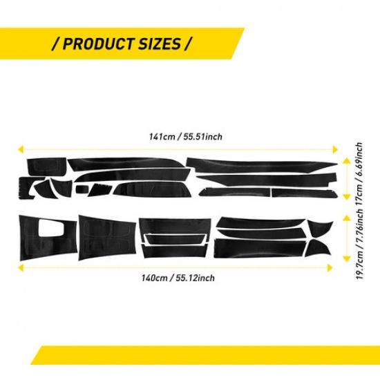 3D PVC Center Control Console Cover Panel Trim Carbon Fiber For BMW X5 2008-2014