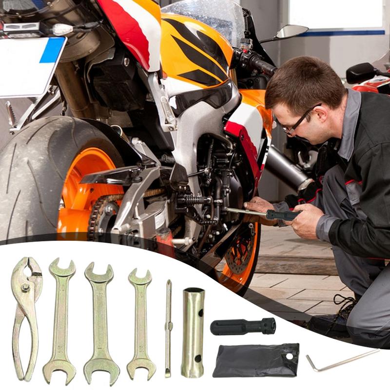 Набор инструментов для мотоцикла Инструменты для обслуживания скутера Ключ для свечей зажигания Отвертка Плоскогубцы Инструменты для обслуживания снегохода