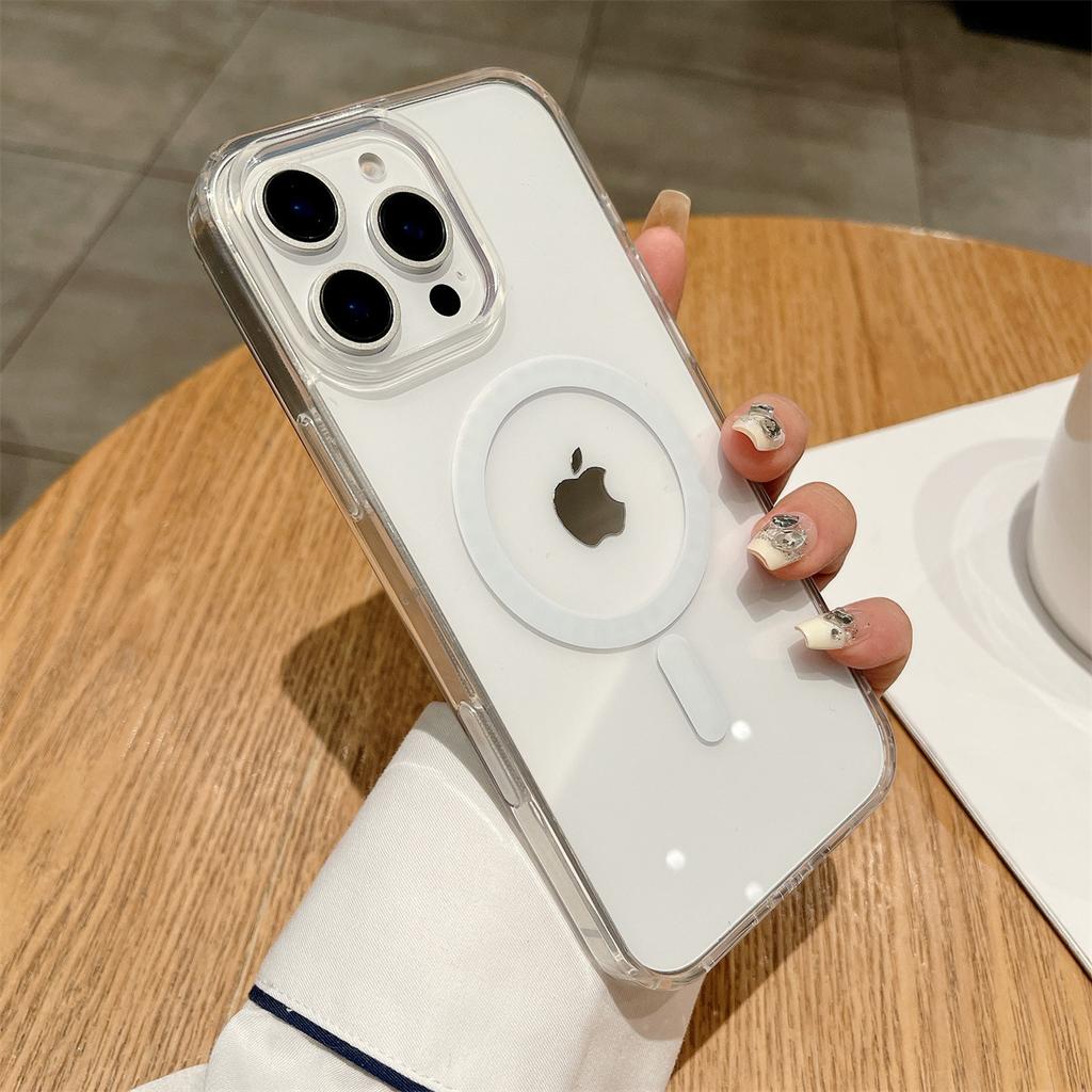 Гибкие сенсорные кнопки ИИ для iPhone 16 Магнитный чехол для телефона Apple 16 ProMax Прозрачный Противоударный