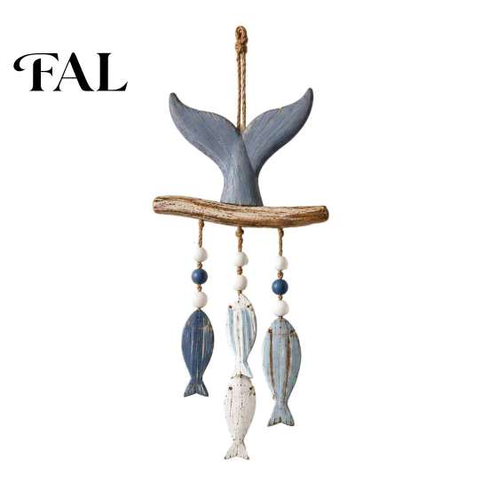 Decorative Wood Wall Sign Lighted Coastal Wooden Hanging Ornament, Nautical Fish Shell Starfish with Rustic Beach Cottage Ornament Warm LED