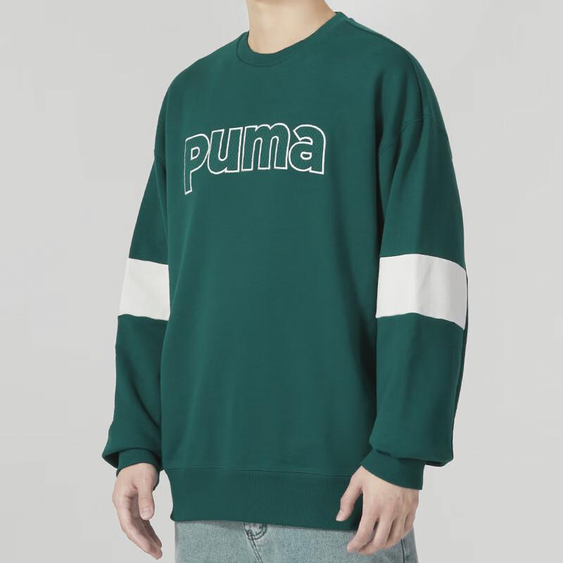 Мужские толстовки PUMA Мужские Зеленый С круглым вырезом Умеренный Другое