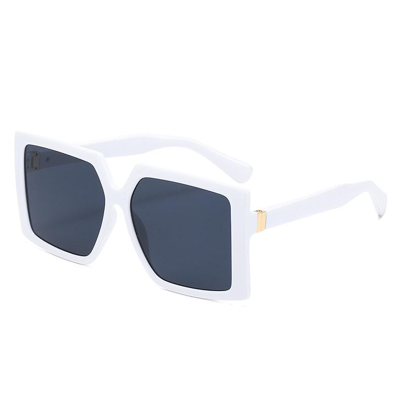 Box Sunglasses Fashion Large Frame Metal Accessories Square Glasses European And American Internet Celebrities With The Same Sunglasses