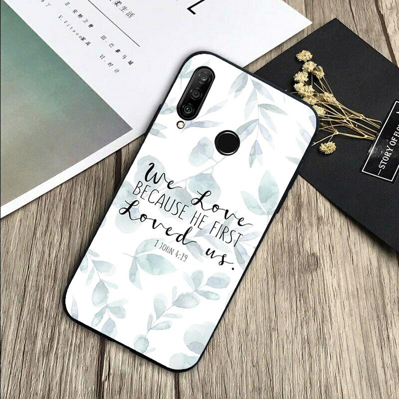 Библейский стих Иисус Христос Христианский Для Huawei Nova 11 9 10 SE Y70 Y60 Y90 Y61 Y91 Y73 Y72 12i 11i 8i P30 P40 Lite P60 Pro Чехол