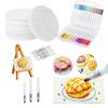 Magic Puffy Paint Kit Foam Texture Panting Paper with Markers Puffy Popcorn Texture Painting Set DIY Bubble Drawing Pens Art Supplies for Kids Adults