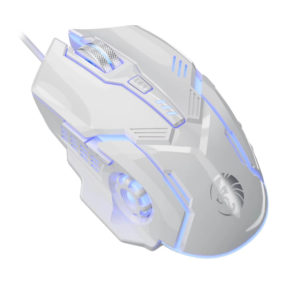 F7 Wired 6 Keys Mouse Colorful Lighting Gaming and Office For Microsoft Windows and IOS System