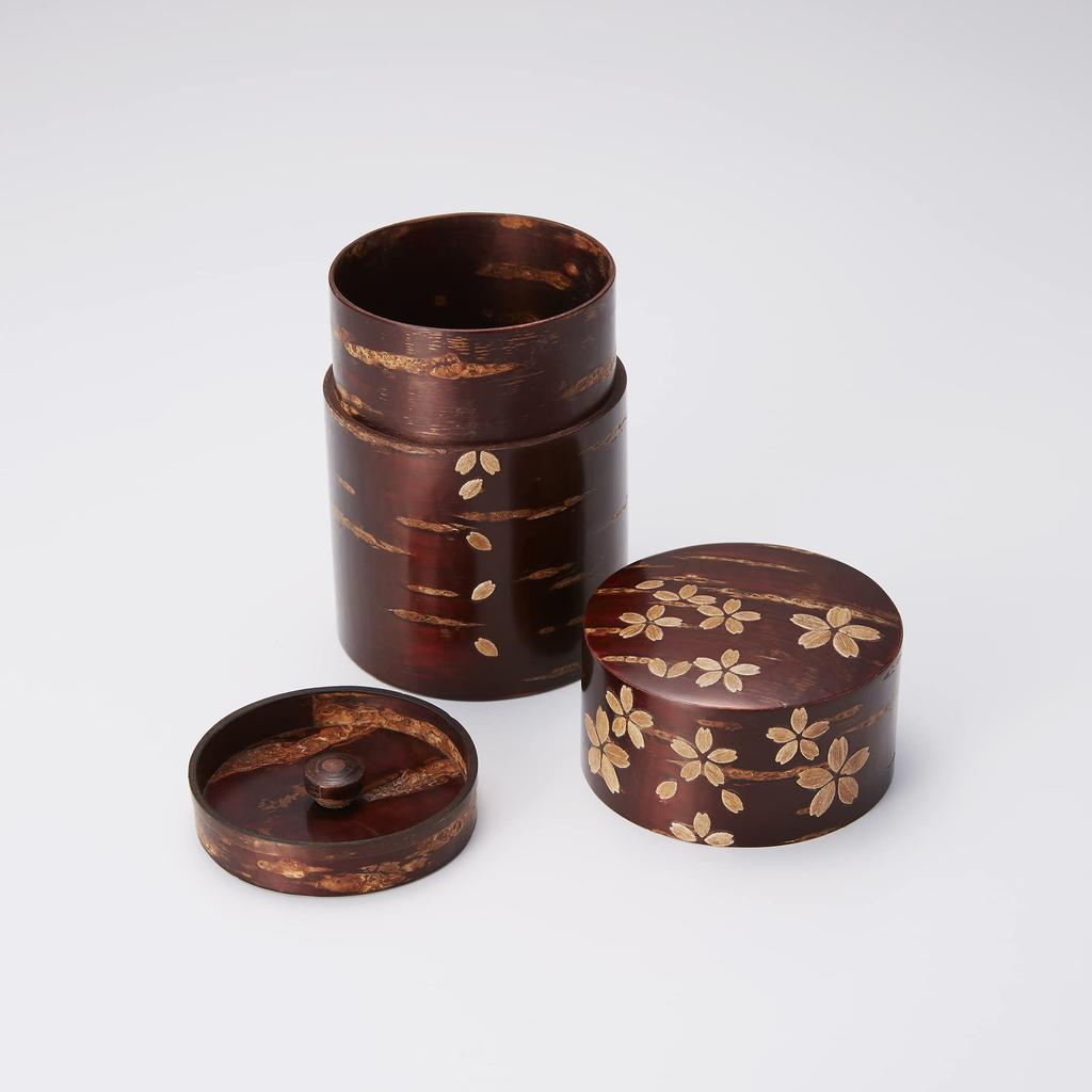 Чайница Tomioka Shoten Birch Crafts из натуральной кожи, цвет вишни, L 002073