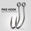 10Pcs Sets Tin-Plated Anti-Rust Jig Hooks with Eyelets High Carbon Steel Deep Sea Fishing Hooks