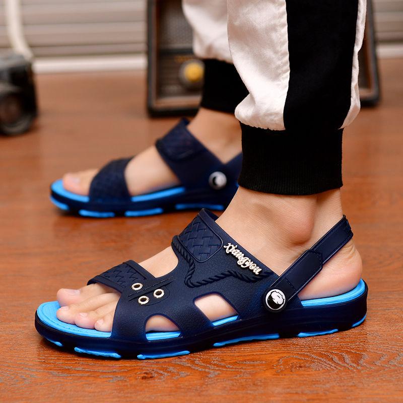 Fashion Summer Sandals  Men Slippers Outdoor Beach Casual Shoes Zapatos De Hombre Indoor Durable Anti Slip Peep Toe New