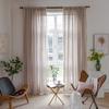 Curtain Finished Hollow Cotton Linen Tassel Living Room Bedroom Study Tassel Gray Decorative Bay Window Curtain