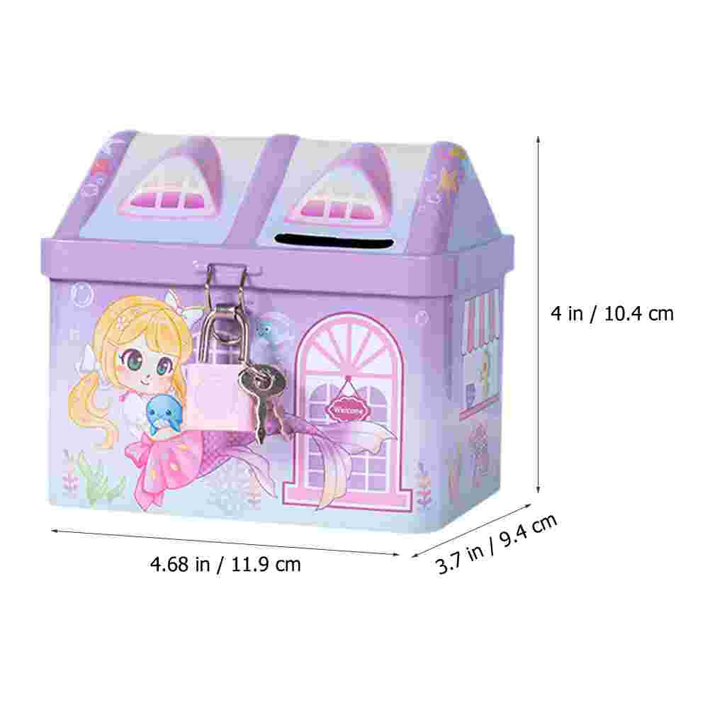 Копилка Русалочка для девочек Копилка для малышей Настольное украшение в форме домика Копилка для комнаты Мальчиков Детская