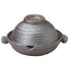 Banko Ware Folk Art Earthenware Pot for One Person, Approx. 15.5cm Diameter, Iron Glaze, Heat-Safe, Microwave-Safe, Made In Japan, Product Number 0979