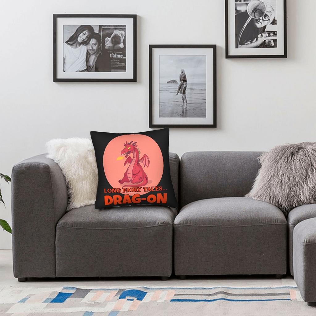 Dragon Tales Pillow Cover Print Cushion Cover Cute Funny Pillow Case For Sofa Home Decoration