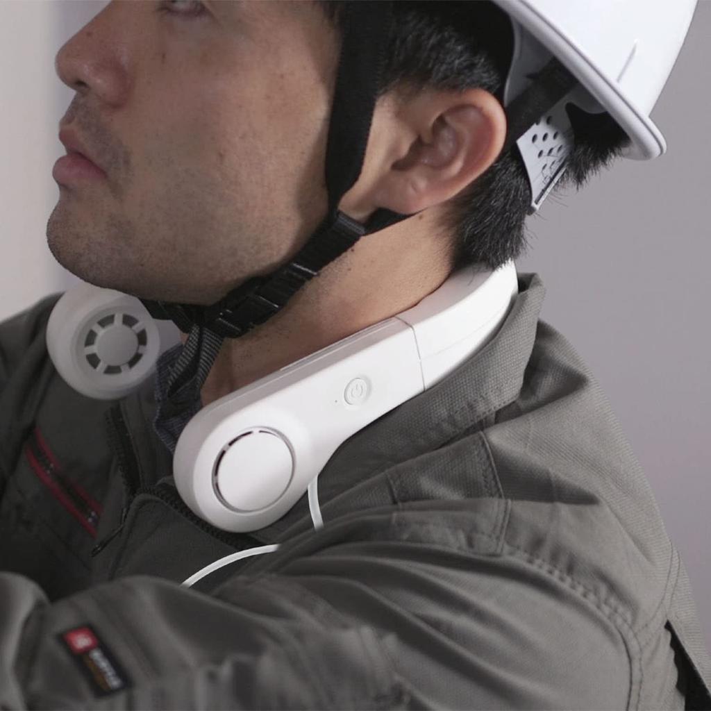 Kyocera Old Ryobi Mobile Neck Cooler Matte White DNC5010 680604A градусов с прохладным охлаждением шейного воздушного потока, предотвращение теплового удара [Feel -10 plate] вентилятор,