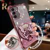 Butterfly Mirror Crystal Bracelet Case for Samsung Galaxy A13 A23 A33 A53 A73 A12 A22 A32 A52 A52S 4G 5G Cover