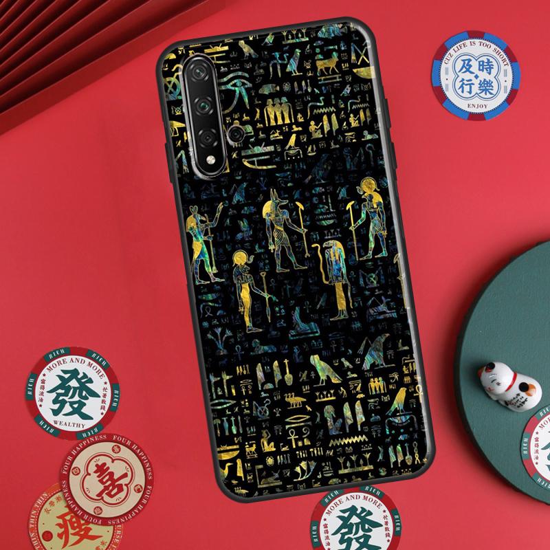 Egypt Pharaoh Mural For Huawei P60 Pro P30 P40 Lite Nova Y61 Y91 Y90 Y70 Y60 Y72 12s 12i 11i 7i 8i 9 10 SE Case