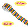 Valentines Gay Stickers Rectangle Rainbow Stripe Roll Tape Stickers Self Adhesive Stickers Roll