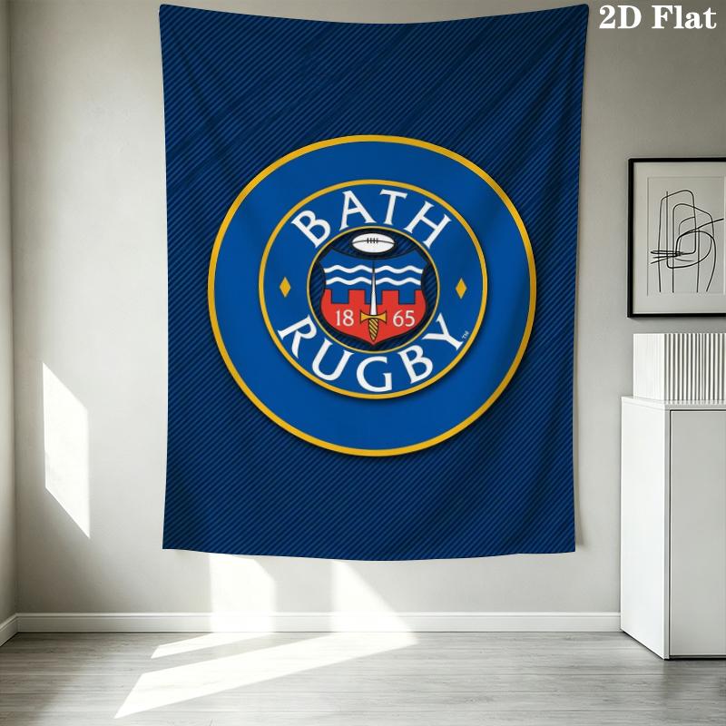 Bath Rugby Wall Tapestry Aesthetic Wall Hanging Printed Fabric Blanket Decorative Tapestries For Bedroom Living Room Home Decor