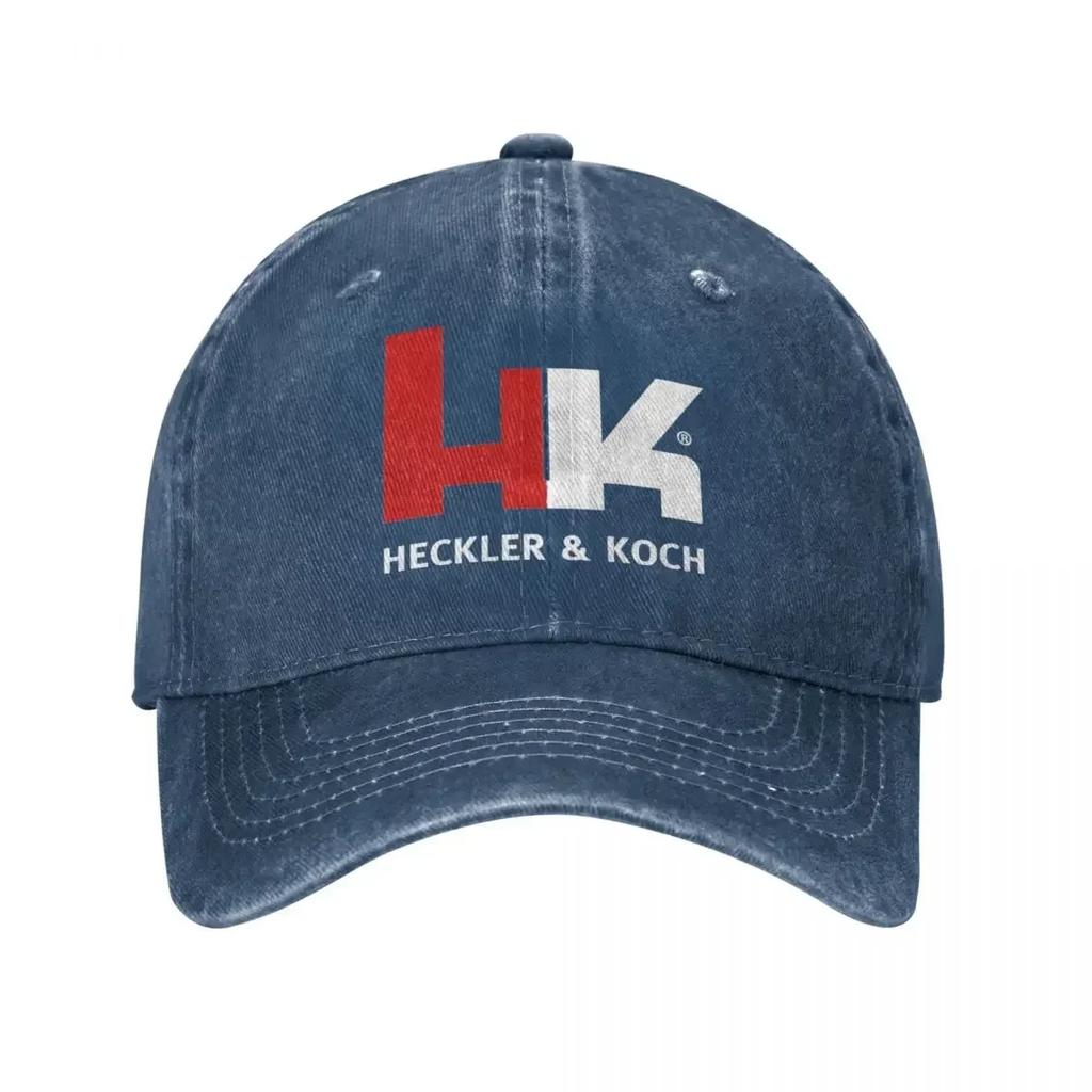 Винтажная бейсболка Heckler Koch HK для мужчин и женщин, потертая джинсовая, стираная, с защелкой, для тренировок, неструктурированная, мягкая кепка