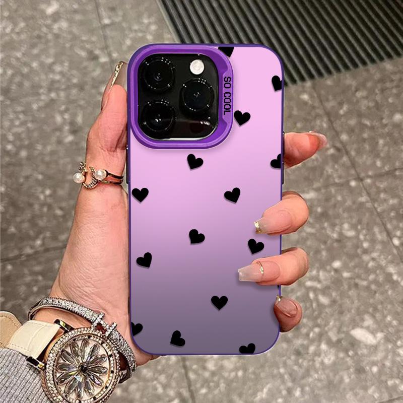 Любовь во весь экран Подходит для чехла для мобильного телефона Apple 16PROMAX IPhone 15 Жесткий чехол 14 Большое отверстие 13 Простой 12 Тренд 17