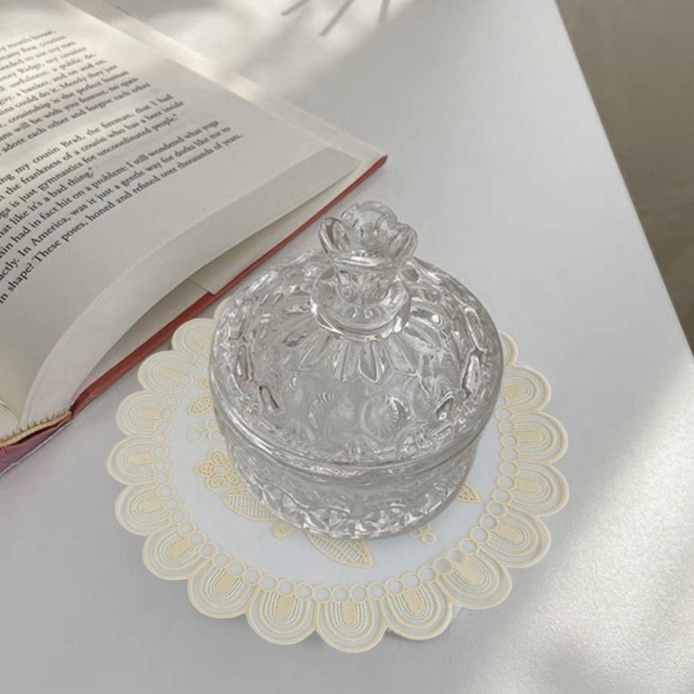 Салфетка кружевная вышитая подставка кухонные принадлежности фото реквизит изоляционный обеденный коврик французский стиль ретро винтажный подставка для кофе напиток