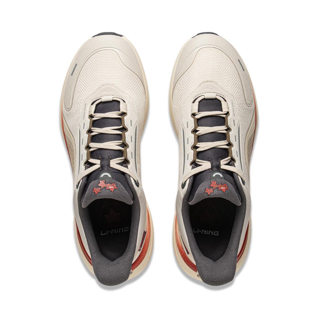 Li Ning SOFT PLUS 2 Амортизация Скользкие Устойчивые к истиранию Легкие Низкие Повседневная Обувь Мужская Белый Серый AGLV083-4