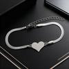 Atoztide Engrave Name Heart Star Bracelet For Women Men Stainless Steel Jewelry Blade Chain Personalized Couple Christmas Gift