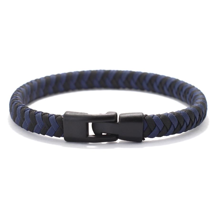 Плетеный кожаный браслет мужской простой крест полосатый искусственная кожа магнитный мужской модный браслет ручной работы ювелирный подарок Homme