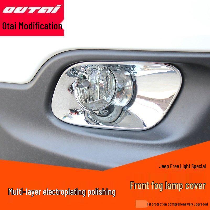 Outai Front Fog Light Cover & Lampshade for 2013-2016 Jeep Cherokee