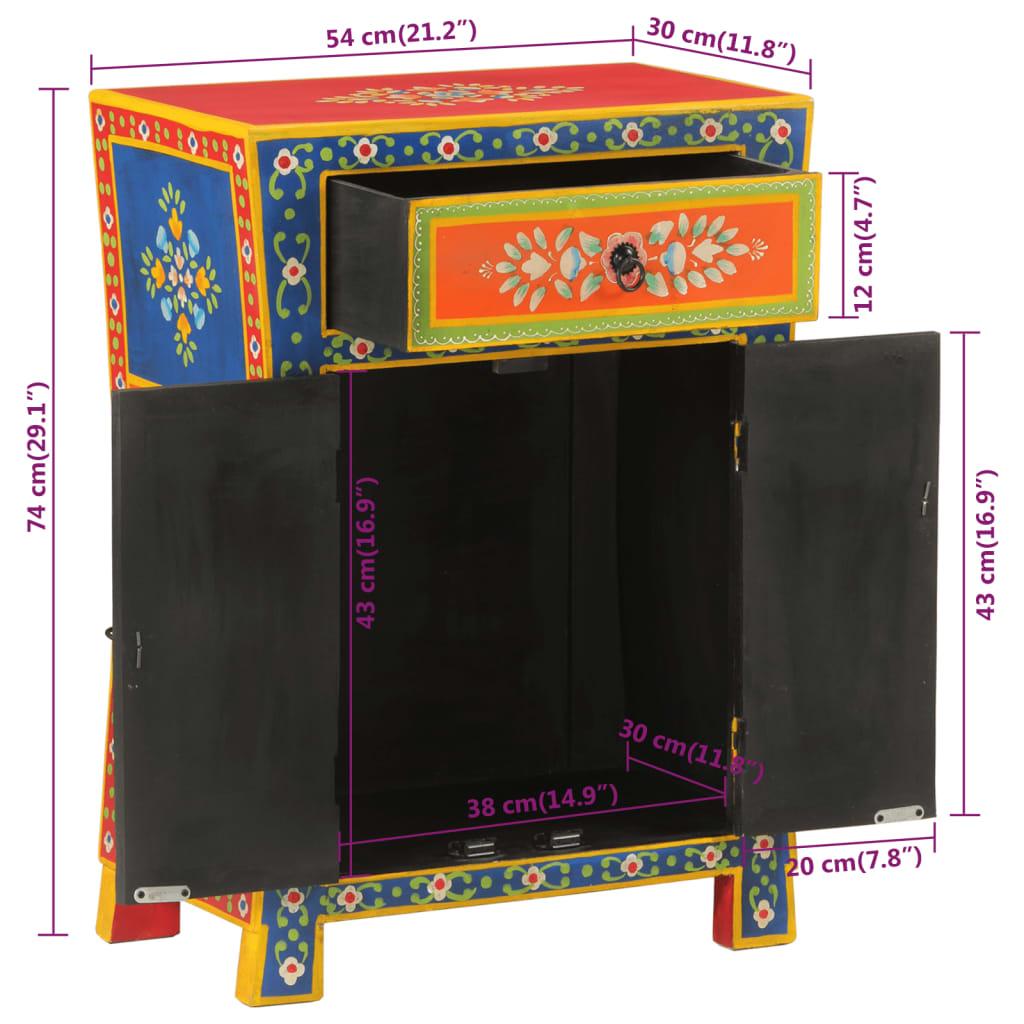 Sideboard Hand painted 54 x 30 x 74 cm Solid Mango Wood