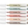 Surligneur - stabilo - swing cool naturecolors - pochette x 6 - pointe biseautée - anti-dessèchement