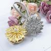 Rhinestone Flower Magnetic Curtain Buckle Tieback Holdback Drape Holder Decor