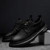 Мужская деловая обувь, черная кожаная рабочая обувь для отдыха на открытом воздухе, высококачественная нескользящая дизайнерская обувь ручной работы на плоской подошве Zapatos Hombre