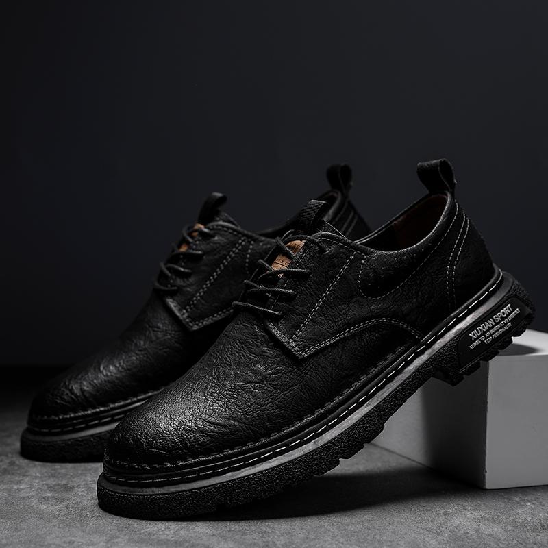 Мужская деловая обувь, черная кожаная рабочая обувь для отдыха на открытом воздухе, высококачественная нескользящая дизайнерская обувь ручной работы на плоской подошве Zapatos Hombre
