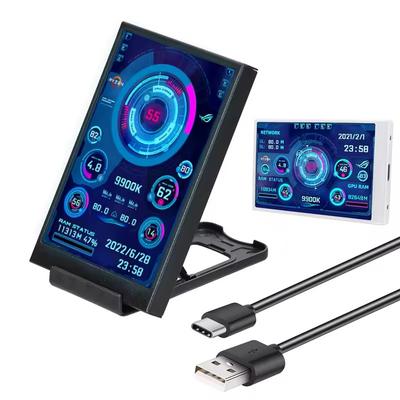 3,5-дюймовый IPS экран Type-C 480*320 Второй экран ЦП ГП ОЗУ ЖД USB Монитор Свободно AIDA64 Мини-дисплей