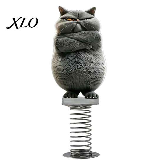 Decorative Figures for Car Center Consoles Cute Cat/Dog Dashboard Ornaments, 2D Flat Acrylic Decorations Spring Swaying Ornaments with Self
