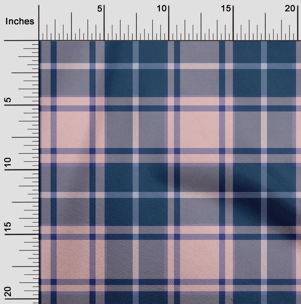 oneOone Хлопковый батист Темно-синяя ткань в клетку Швейные поделки Тканевые принты в ярдах 42 дюйма