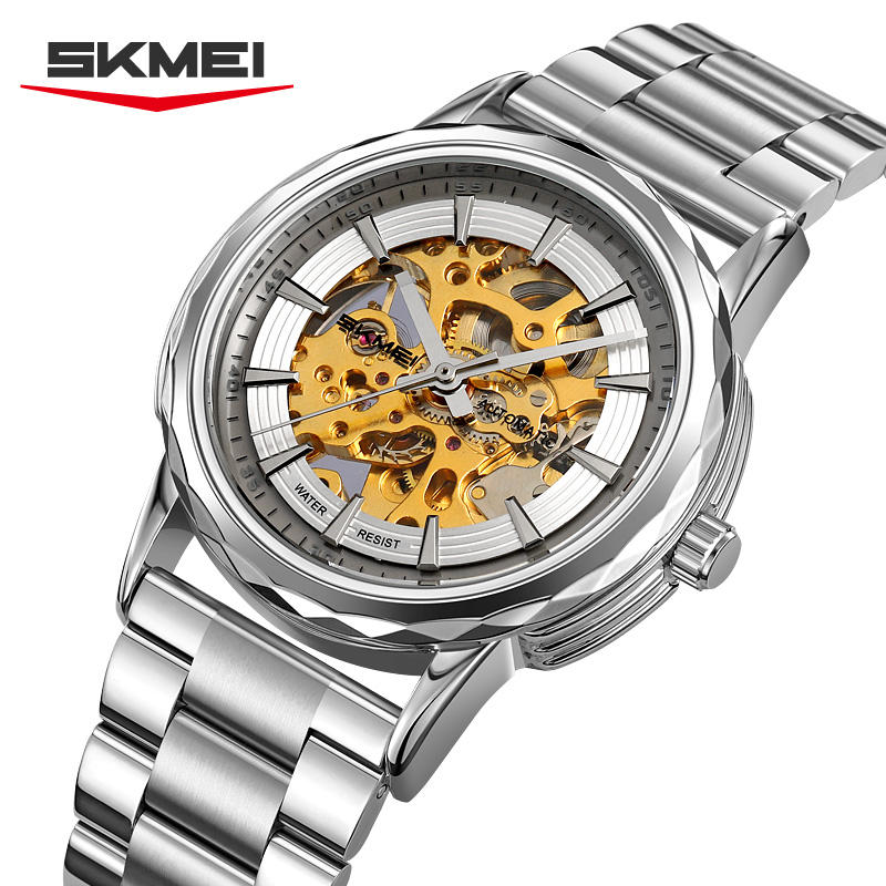 Steel Strip Men's Watches Fully Transparent Dial Automatic Mechanical Watch Waterproof Hardlex Mirror Surface