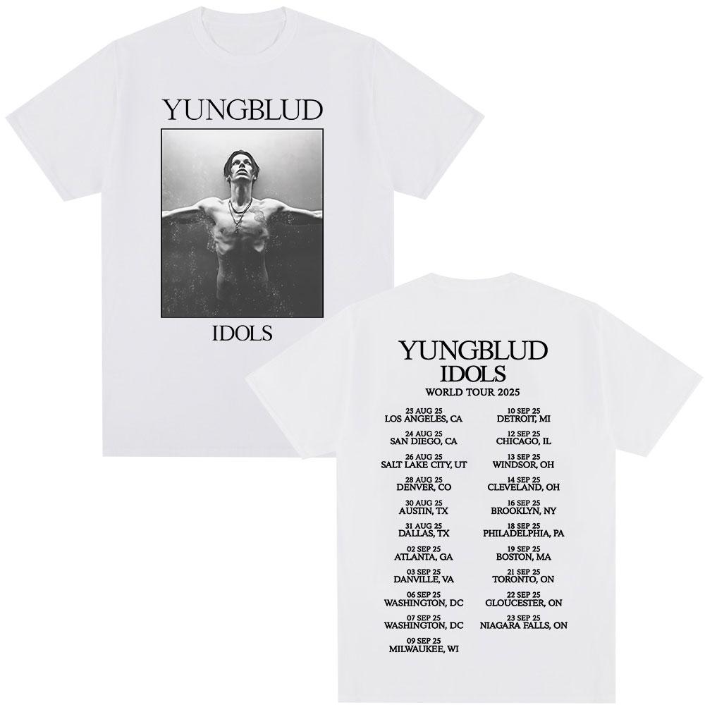 Yungblud IDOLS Album Tour T Shirts Fan Gifts Unisexs Women Clothing Hip Hop Short Sleeve Tshirts Oversized Summer Cotton Tshirt