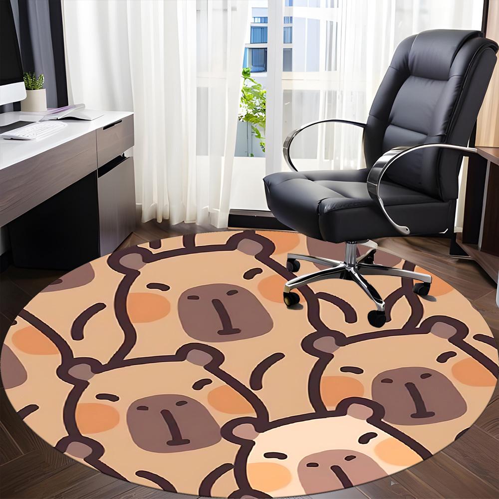 1pc Cute Bear Pattern Chair Carpet for Office Non-Slip Mat for Office - Decorative Floor Mat yy251030281