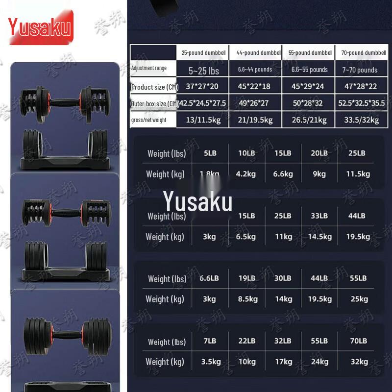 Регулируемый набор гантелей Yushuo
