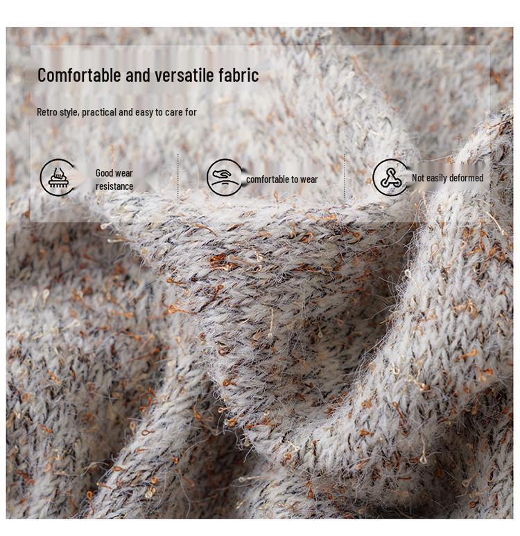 Versatile Knitted Sweater: Round Neck, Loose Fit, Irregular Tassel Cardigan for Autumn and Winter