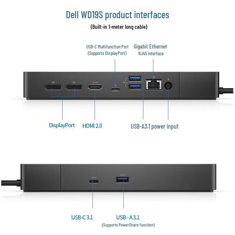 Dell WD19S USB-C/Thunderbolt 3 Docking Station
