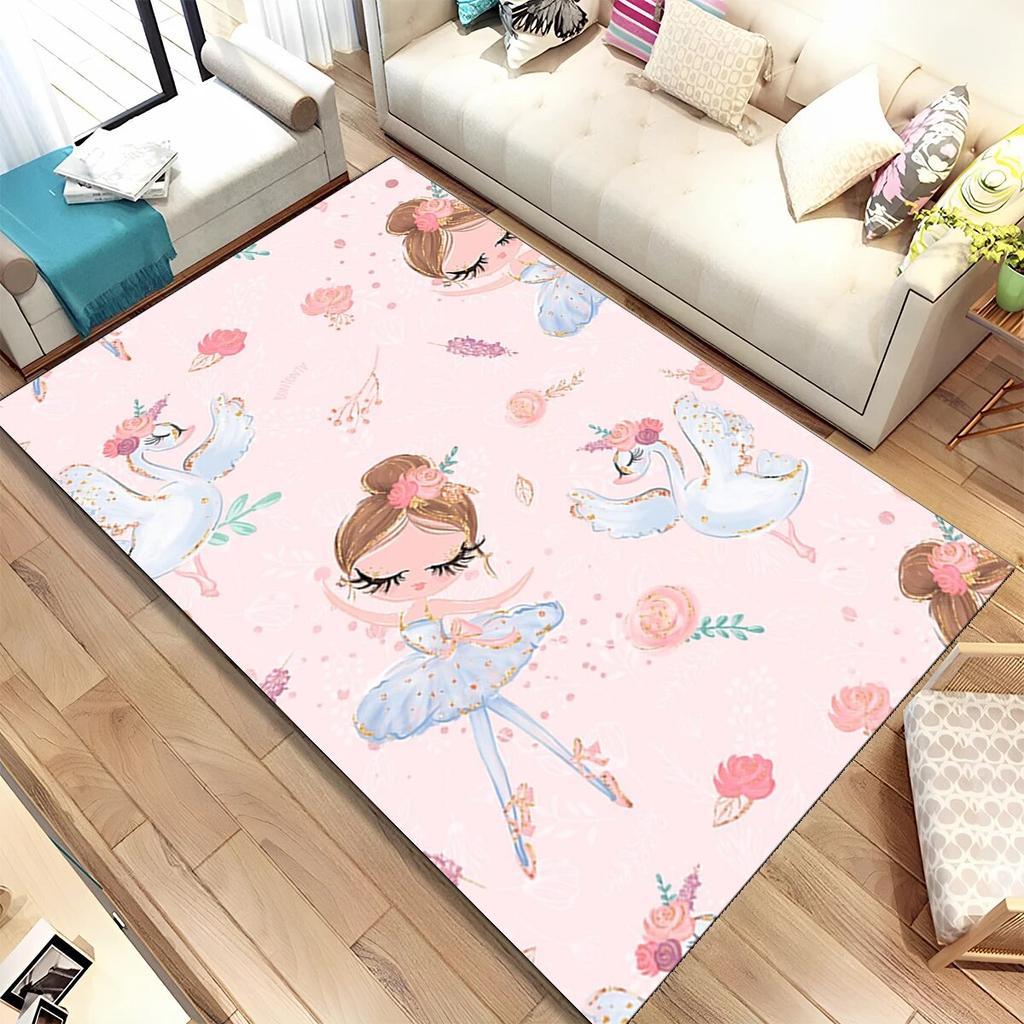 Милый коврик для балета, балерины, феи, мультяшный коврик, ковер для дома, гостиной, спальни, дивана, коврик для двери, детский нескользящий коврик