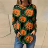 Tee Shirts For Women Fall Casual Long Sleeve Shirts Sweatshirt Halloween Printing Top Pullover