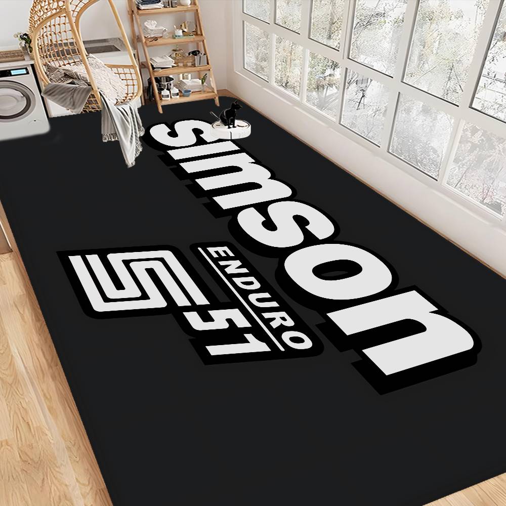 Motorcycle S-Simsons Floor Mat INS Style Soft Bedroom Floor House Laundry Room Mat Anti-skid Household Carpets